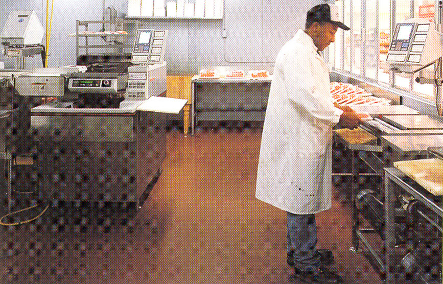 Industrial kitchen floor